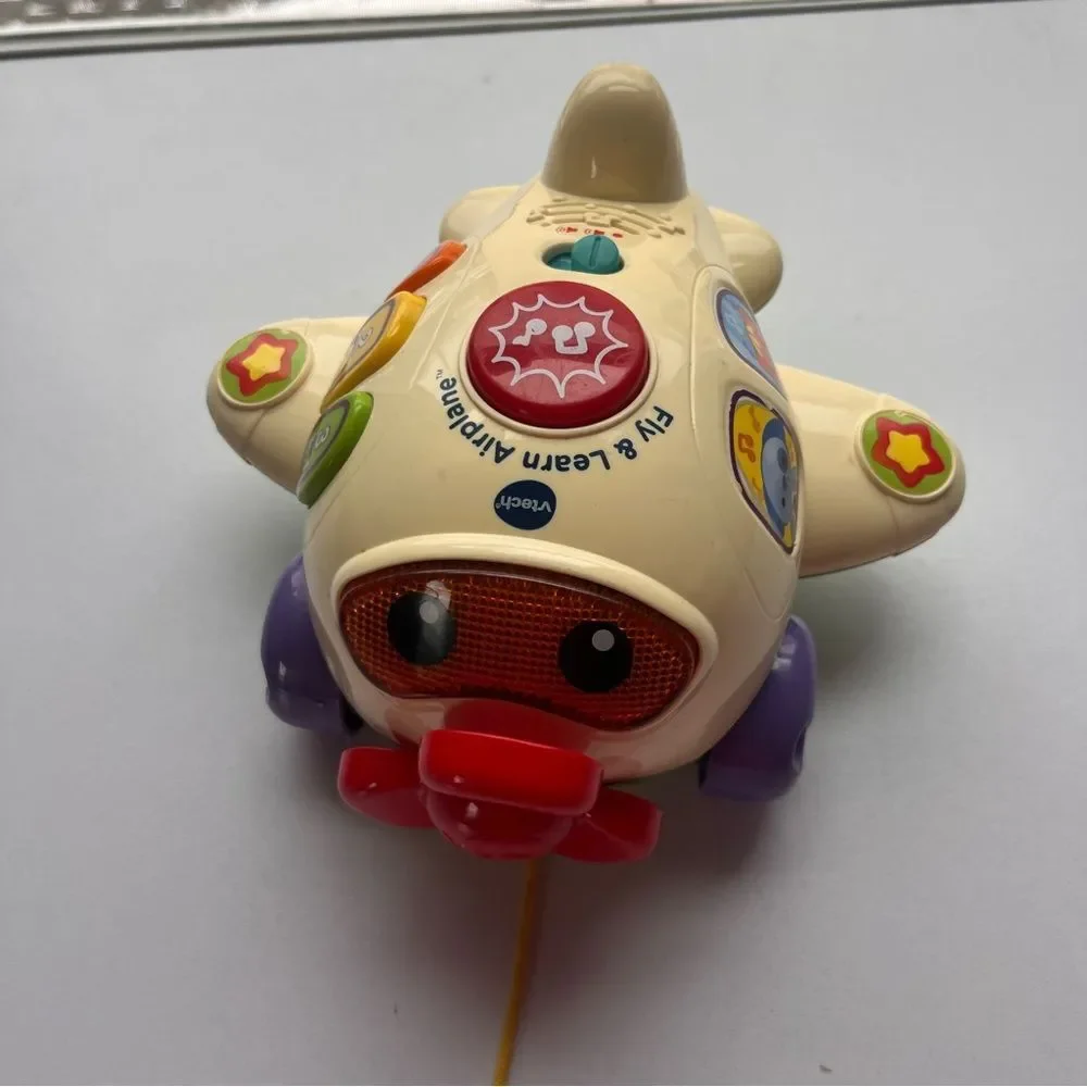 VTech Fly & Learn Airplane Pull Toy Interactive Musical Learning Plane